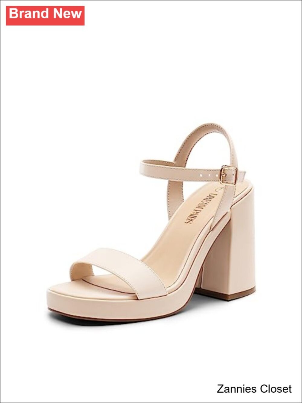 ✨ Block Chunky Platform Heeled Sandals Buckle Ankle Strap Open Toe Faux Leather